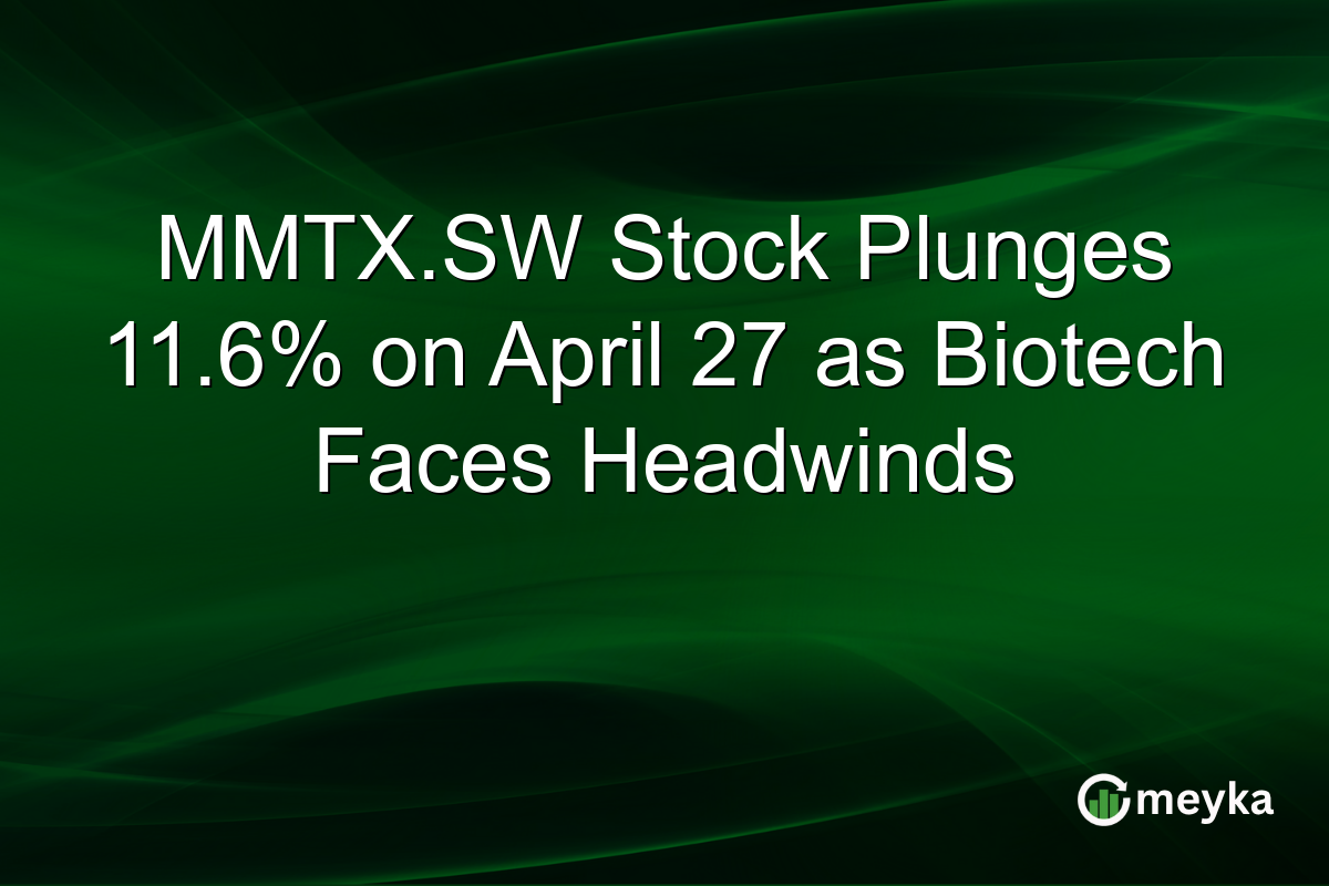 MMTX.SW Stock Plunges 11.6% on April 27 as Biotech Faces Headwinds