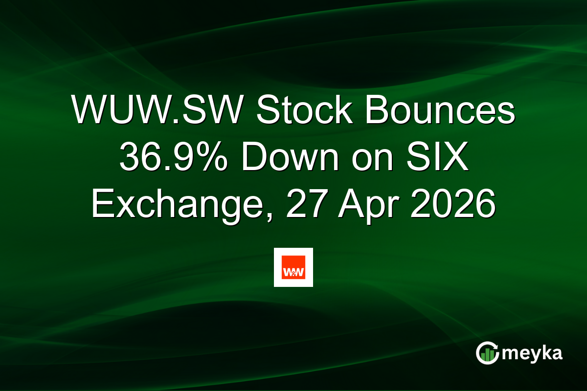 WUW.SW Stock Bounces 36.9% Down on SIX Exchange, 27 Apr 2026