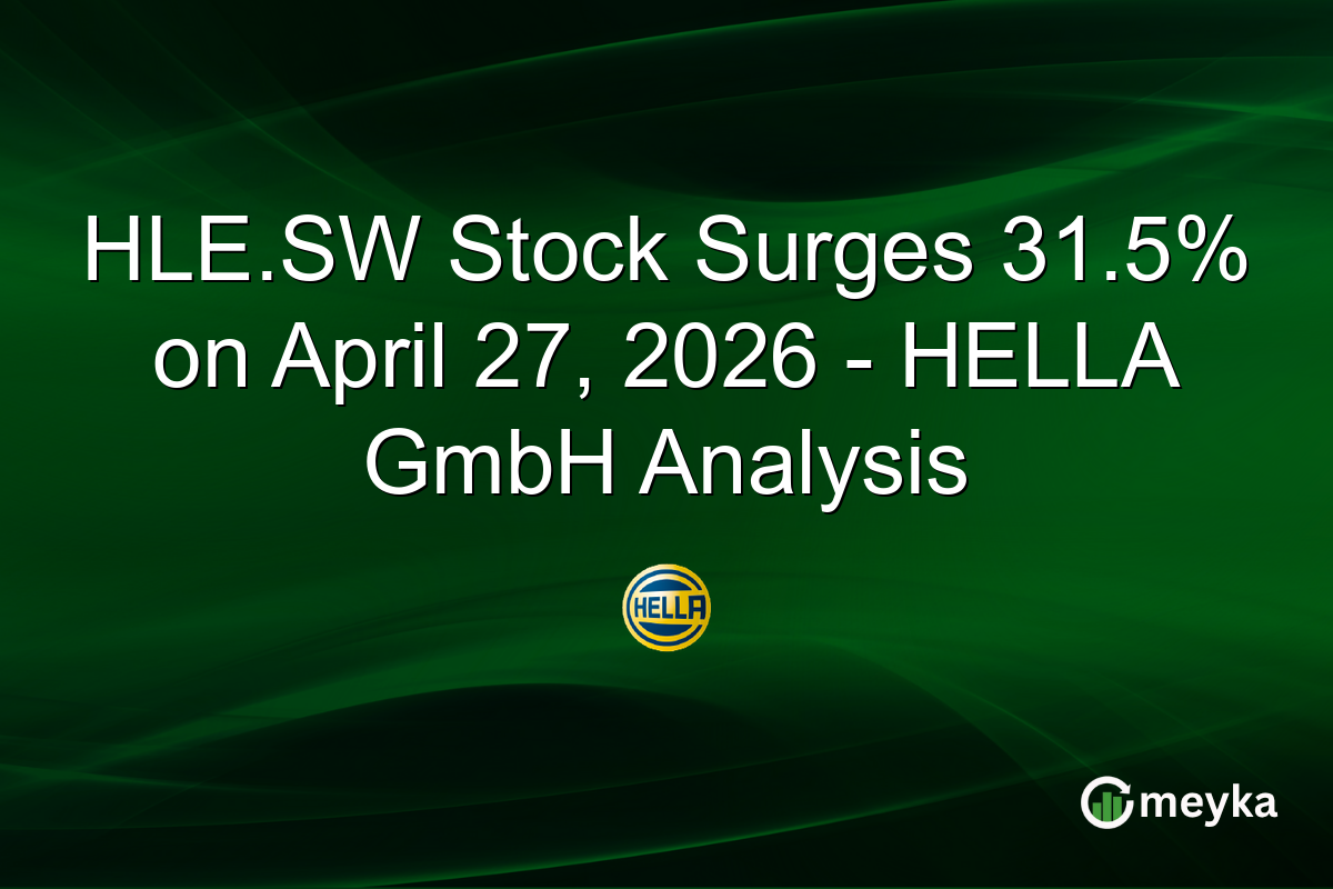 HLE.SW Stock Surges 31.5% on April 27, 2026 – HELLA GmbH Analysis
