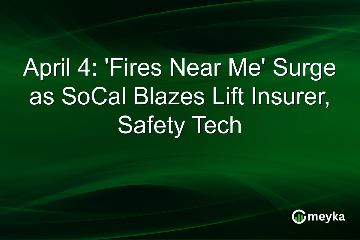 April 4: ‘Fires Near Me’ Surge as SoCal Blazes Lift Insurer, Safety Tech