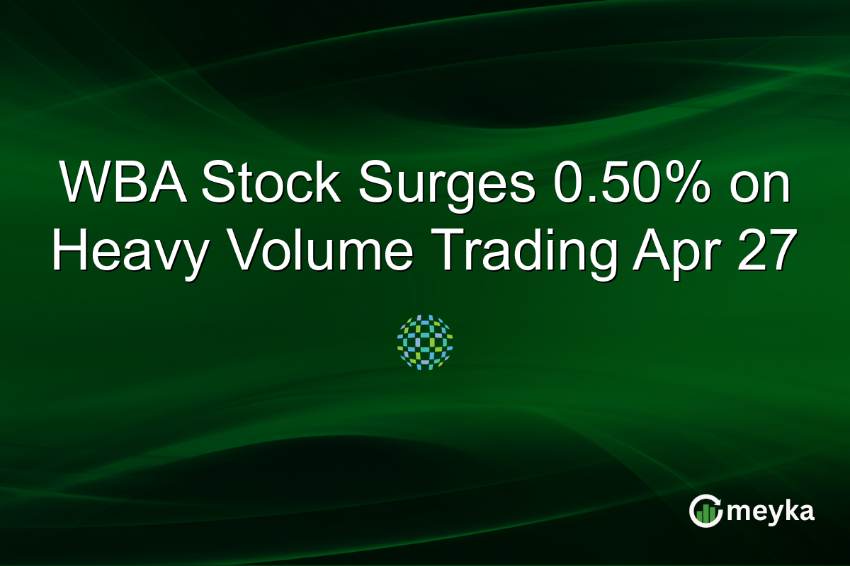 WBA Stock Surges 0.50% on Heavy Volume Trading Apr 27