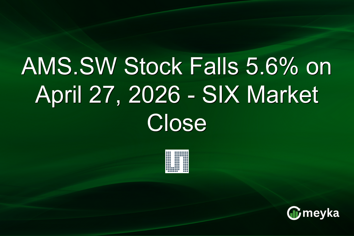 AMS.SW Stock Falls 5.6% on April 27, 2026 – SIX Market Close