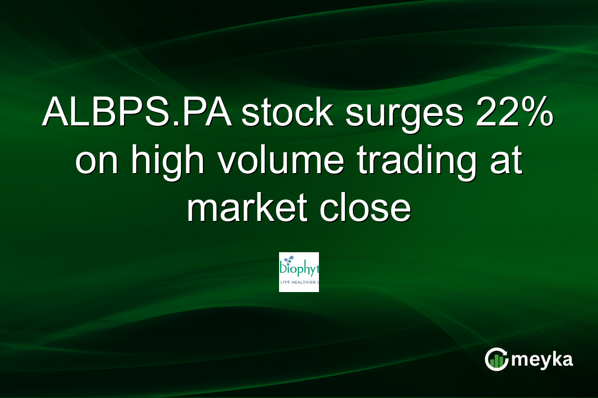 ALBPS.PA stock surges 22% on high volume trading at market close