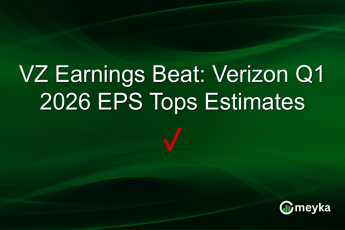 VZ Earnings Beat: Verizon Q1 2026 EPS Tops Estimates