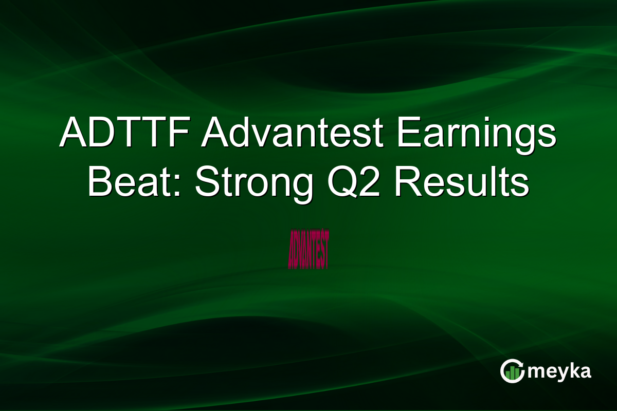 ADTTF Advantest Earnings Beat: Strong Q2 Results