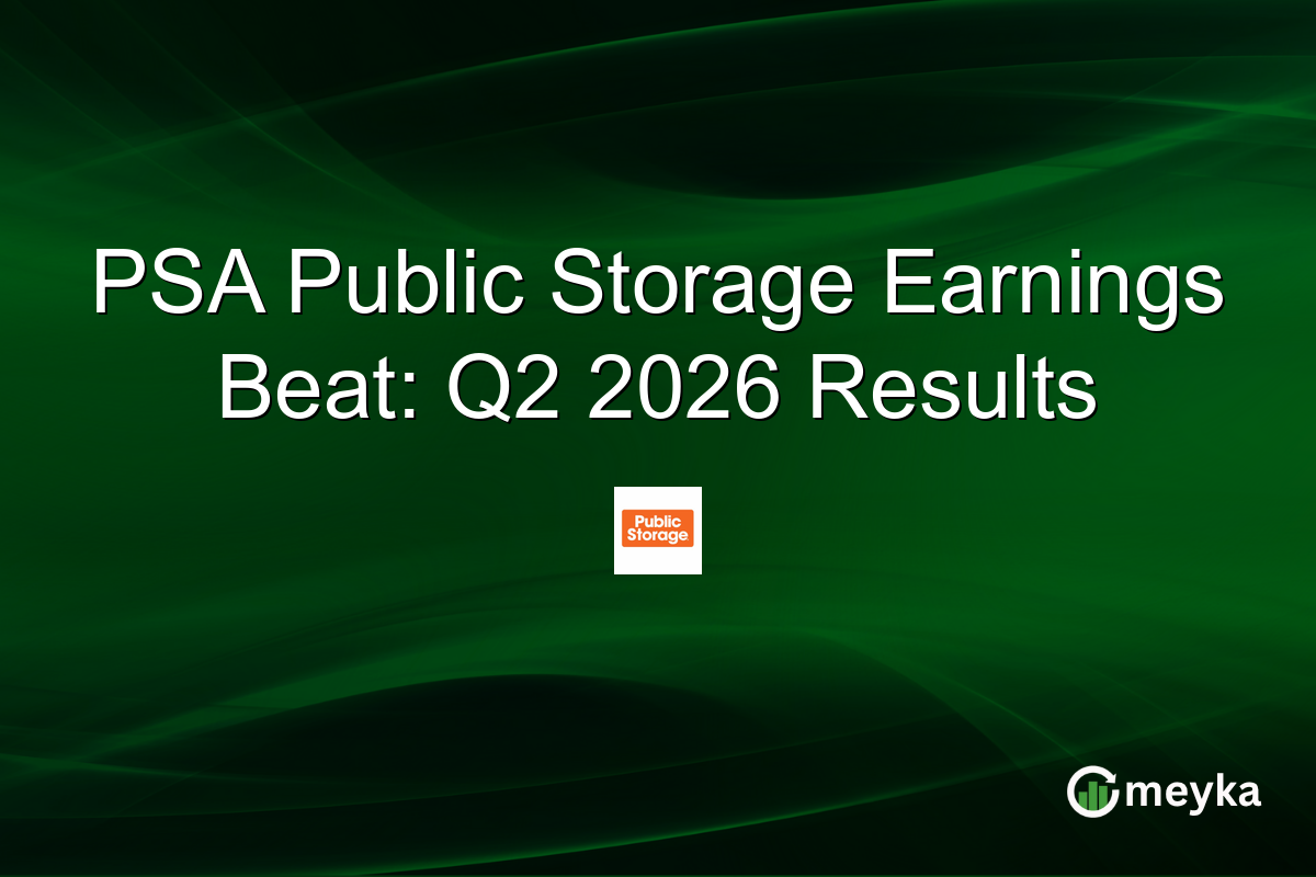PSA Public Storage Earnings Beat: Q2 2026 Results