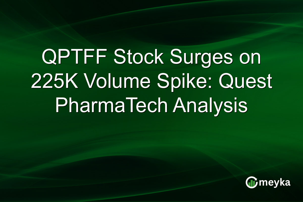 QPTFF Stock Surges on 225K Volume Spike: Quest PharmaTech Analysis