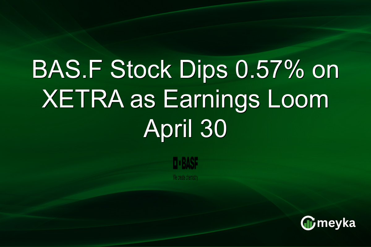 BAS.F Stock Dips 0.57% on XETRA as Earnings Loom April 30