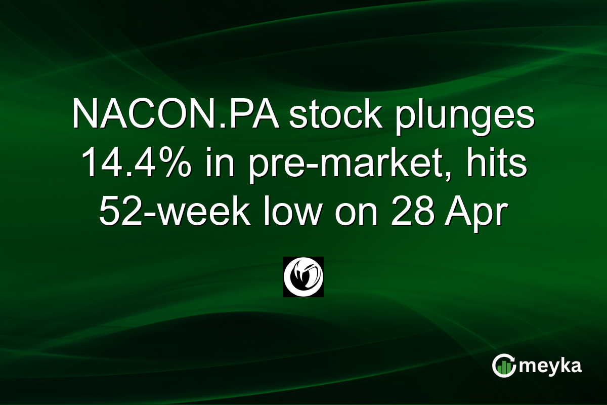 NACON.PA stock plunges 14.4% in pre-market, hits 52-week low on 28 Apr