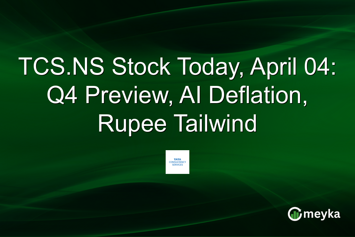 TCS.NS Stock Today, April 04: Q4 Preview, AI Deflation, Rupee Tailwind