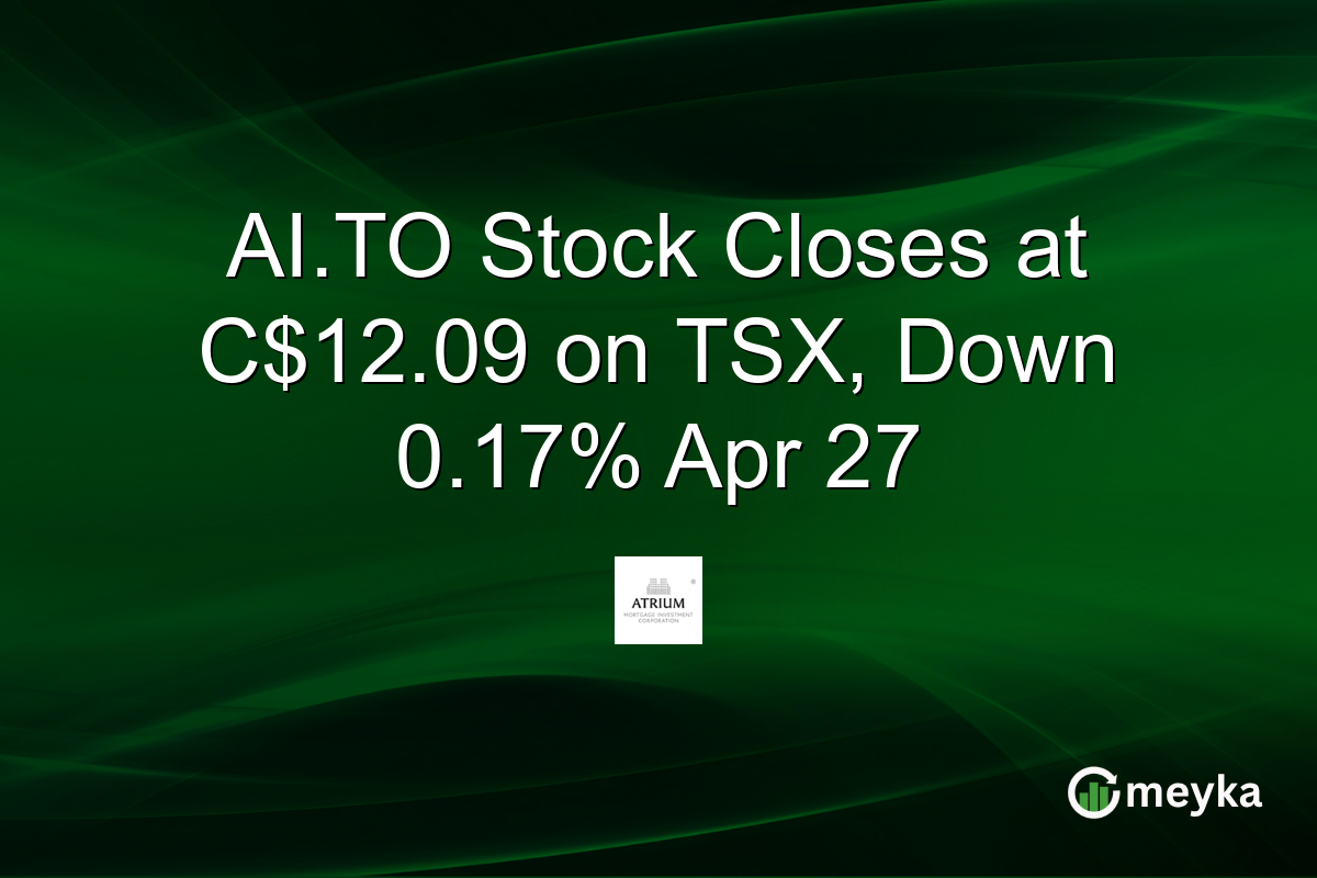 AI.TO Stock Closes at C$12.09 on TSX, Down 0.17% Apr 27