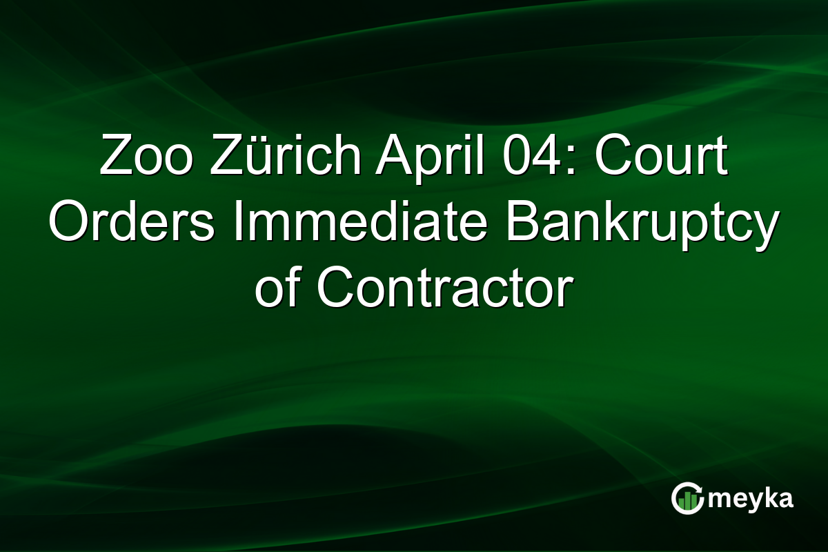 Zoo Zürich April 04: Court Orders Immediate Bankruptcy of Contractor