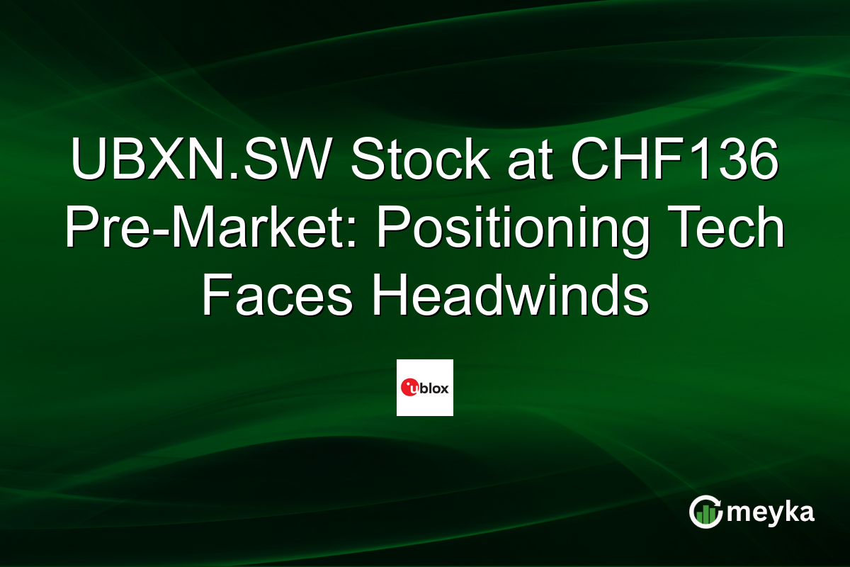 UBXN.SW Stock at CHF136 Pre-Market: Positioning Tech Faces Headwinds