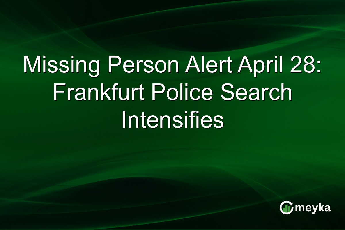 Missing Person Alert April 28: Frankfurt Police Search Intensifies