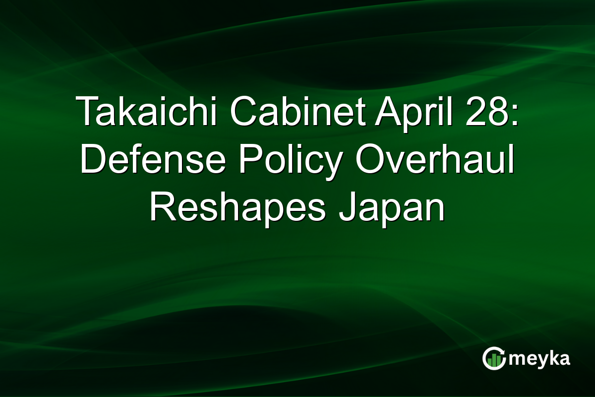 Takaichi Cabinet April 28: Defense Policy Overhaul Reshapes Japan