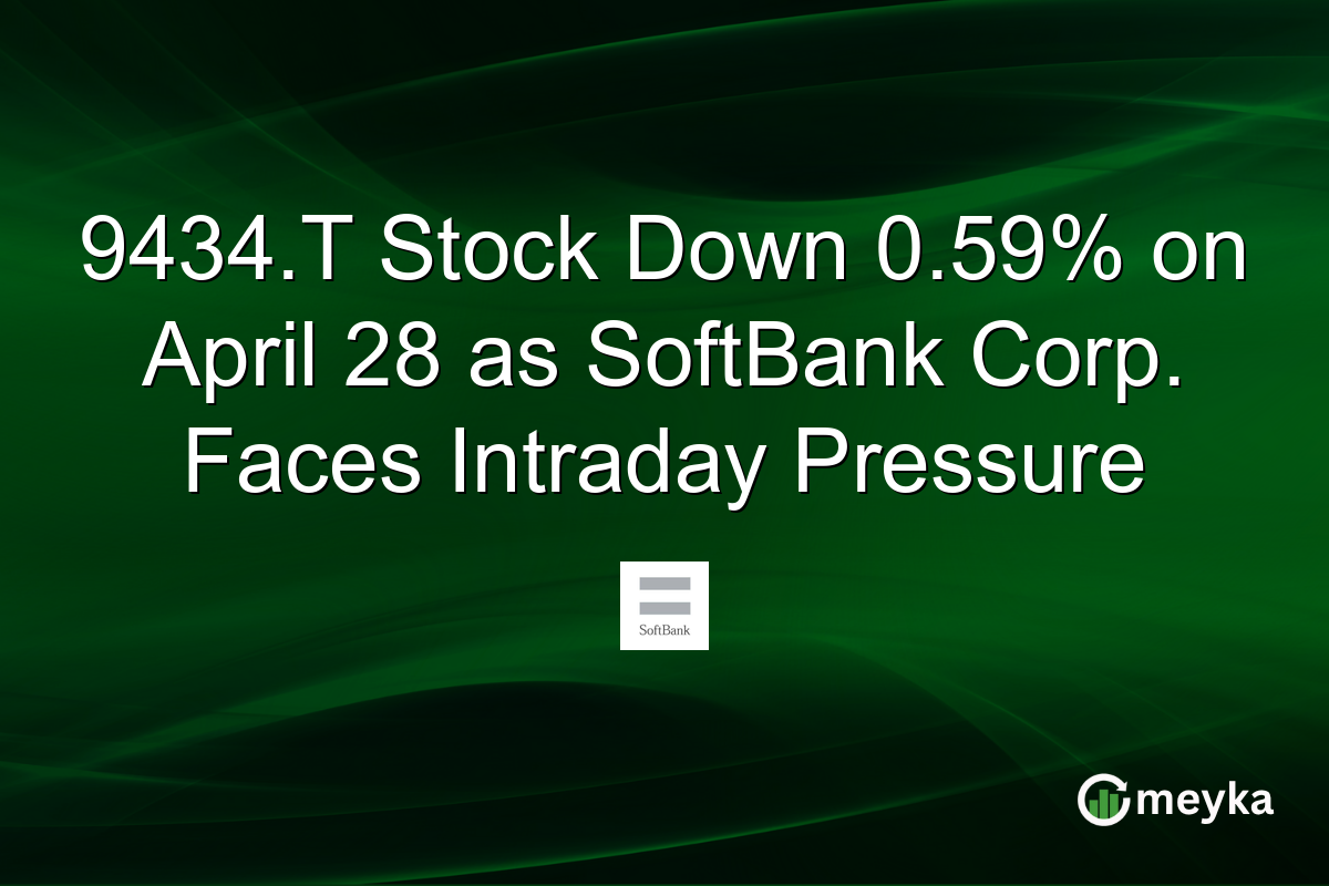 9434.T Stock Down 0.59% on April 28 as SoftBank Corp. Faces Intraday Pressure