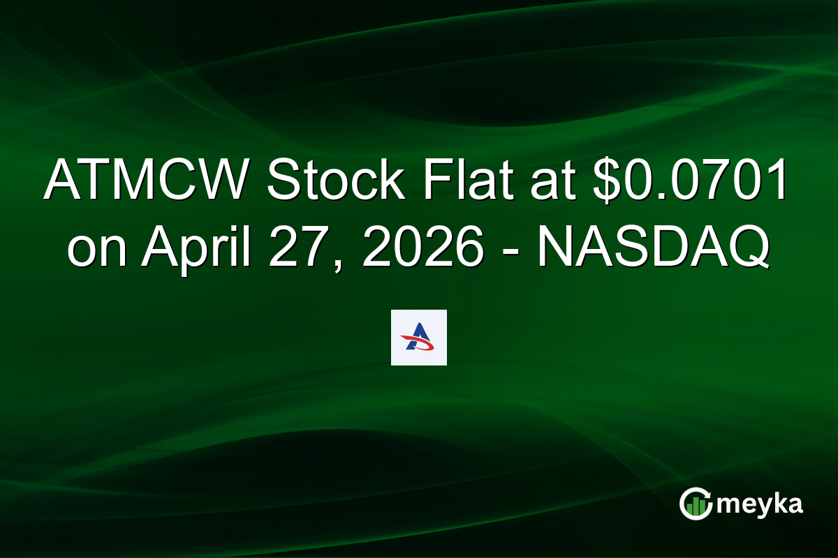 ATMCW Stock Flat at $0.0701 on April 27, 2026 – NASDAQ