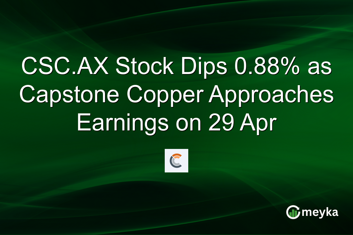 CSC.AX Stock Dips 0.88% as Capstone Copper Approaches Earnings on 29 Apr