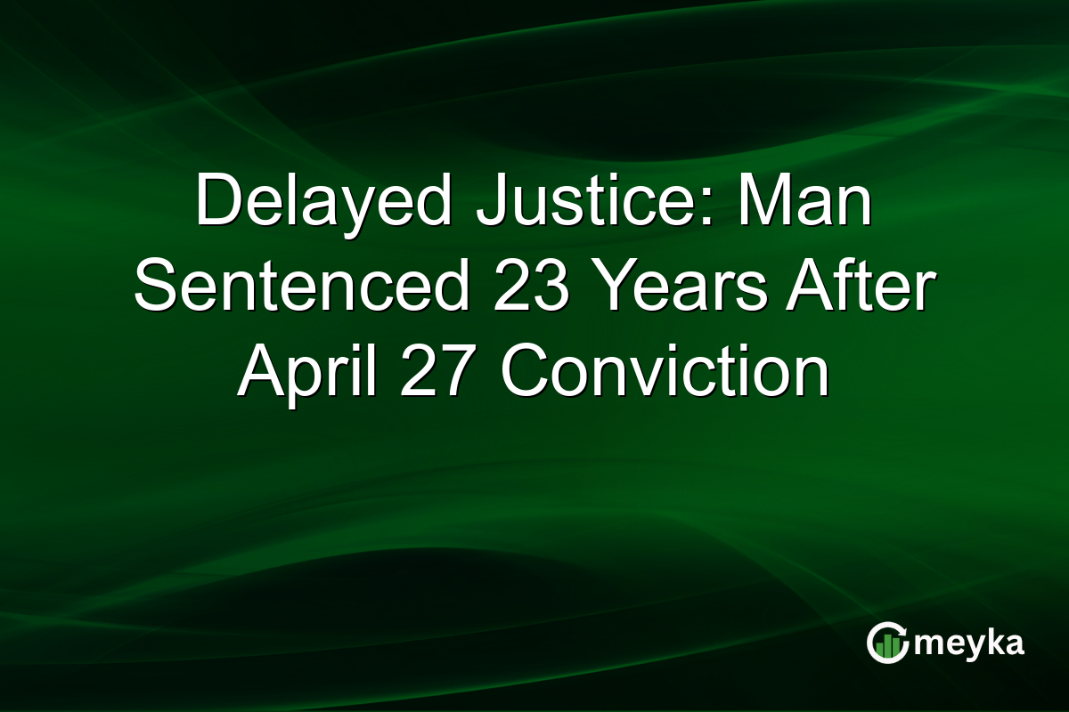 Delayed Justice: Man Sentenced 23 Years After April 27 Conviction