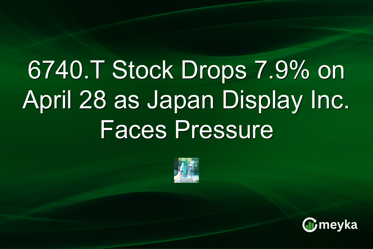 6740.T Stock Drops 7.9% on April 28 as Japan Display Inc. Faces Pressure