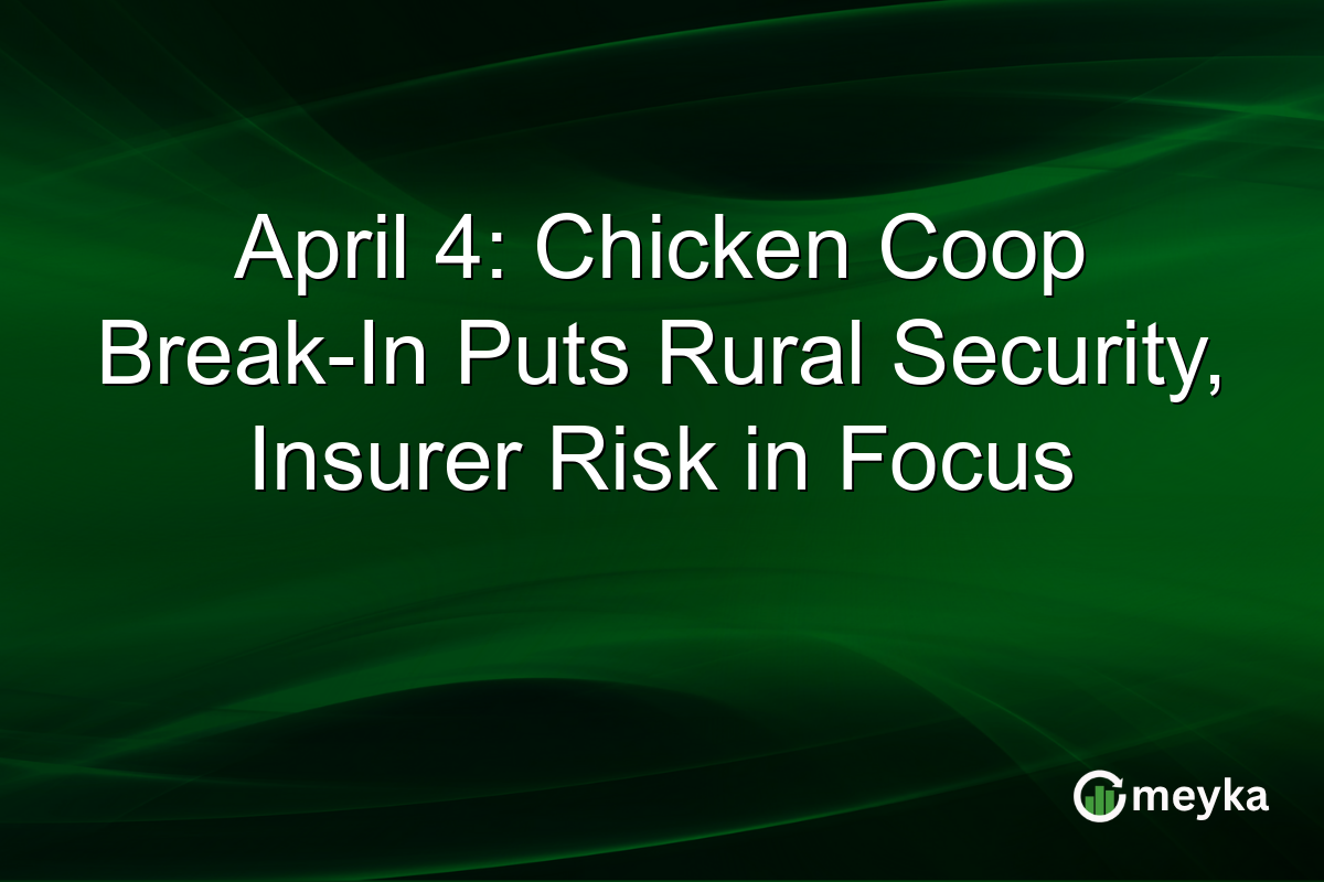 April 4: Chicken Coop Break-In Puts Rural Security, Insurer Risk in Focus