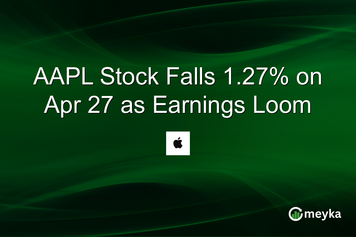 AAPL Stock Falls 1.27% on Apr 27 as Earnings Loom