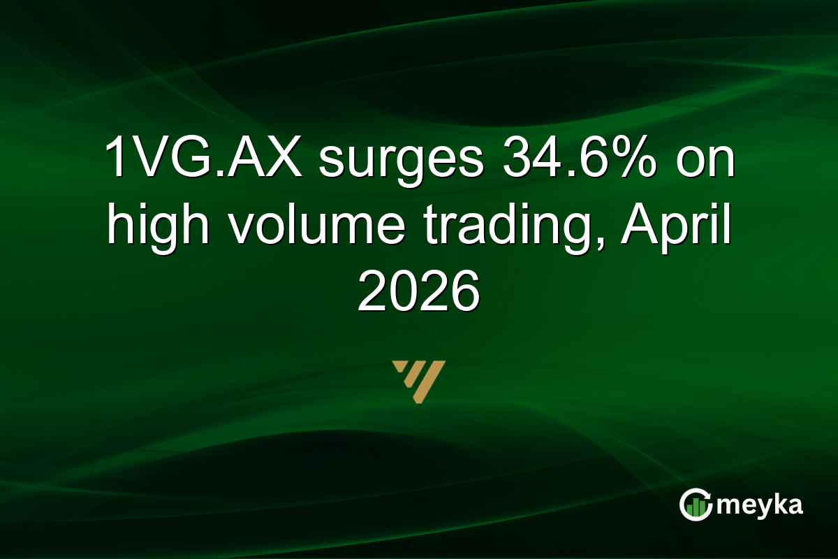 1VG.AX surges 34.6% on high volume trading, April 2026