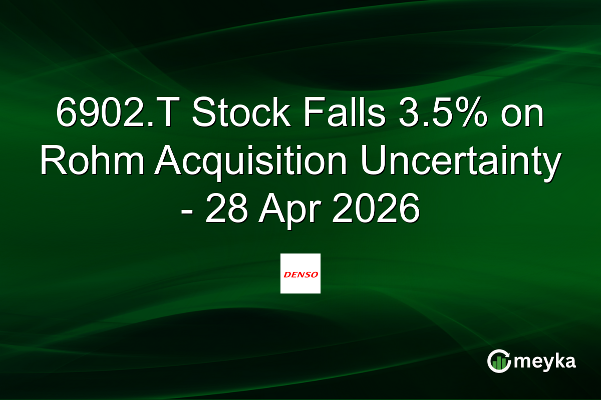 6902.T Stock Falls 3.5% on Rohm Acquisition Uncertainty – 28 Apr 2026