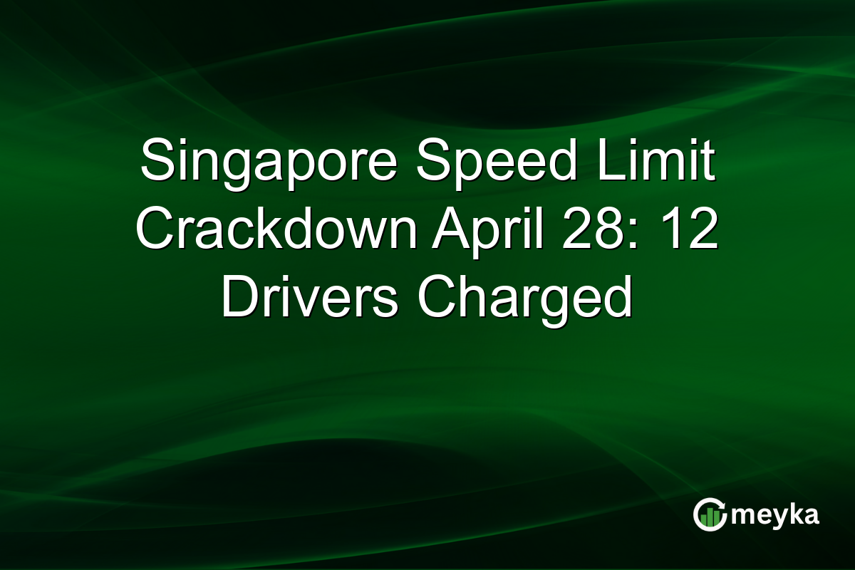Singapore Speed Limit Crackdown April 28: 12 Drivers Charged