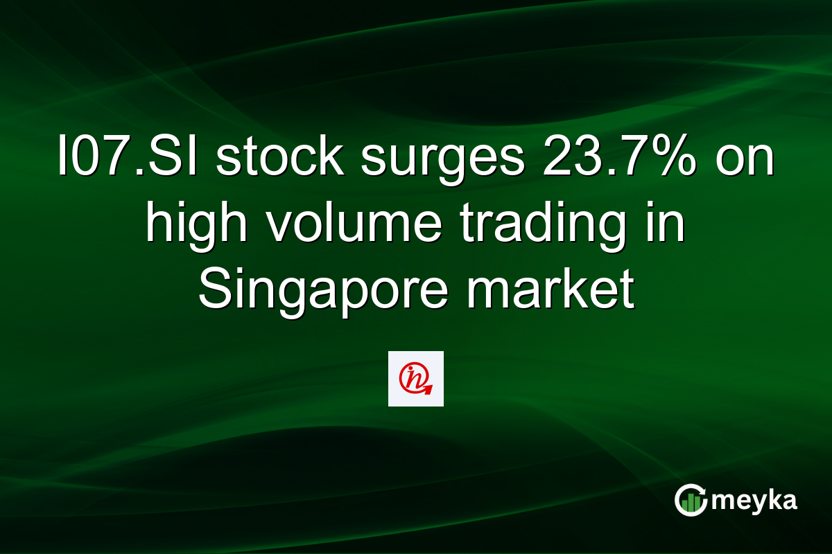 I07.SI stock surges 23.7% on high volume trading in Singapore market