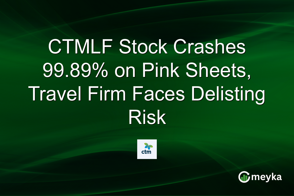 CTMLF Stock Crashes 99.89% on Pink Sheets, Travel Firm Faces Delisting Risk