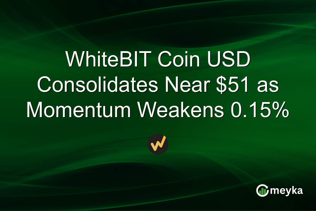 WhiteBIT Coin USD Consolidates Near $51 as Momentum Weakens 0.15%