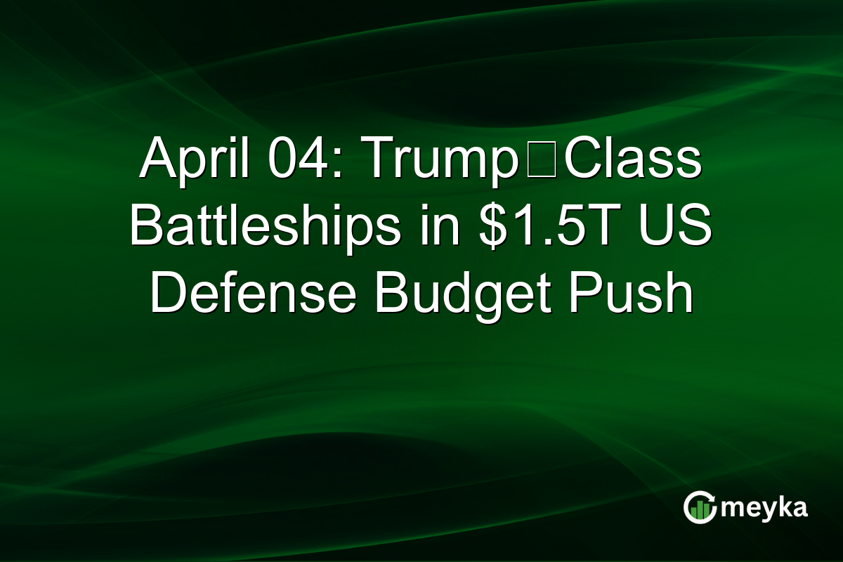 April 04: Trump‑Class Battleships in $1.5T US Defense Budget Push