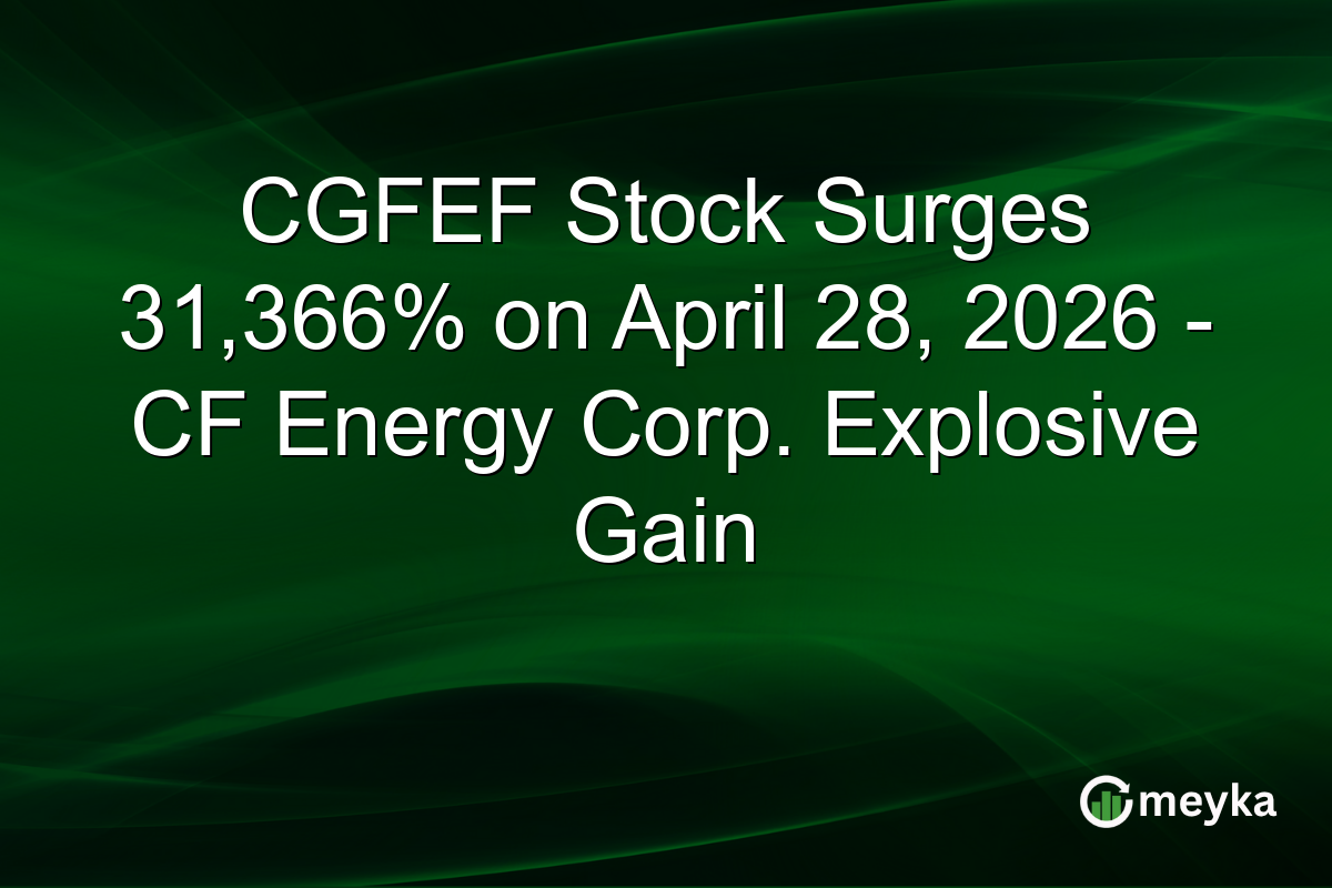 CGFEF Stock Surges 31,366% on April 28, 2026 – CF Energy Corp. Explosive Gain