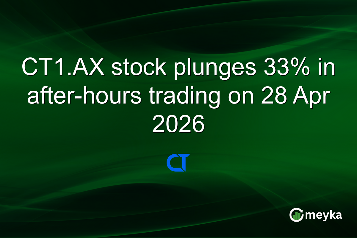 CT1.AX stock plunges 33% in after-hours trading on 28 Apr 2026