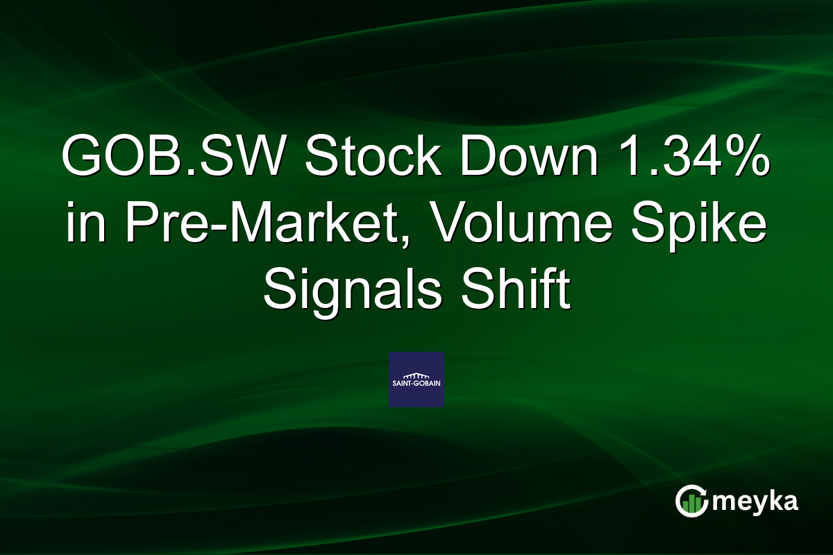 GOB.SW Stock Down 1.34% in Pre-Market, Volume Spike Signals Shift