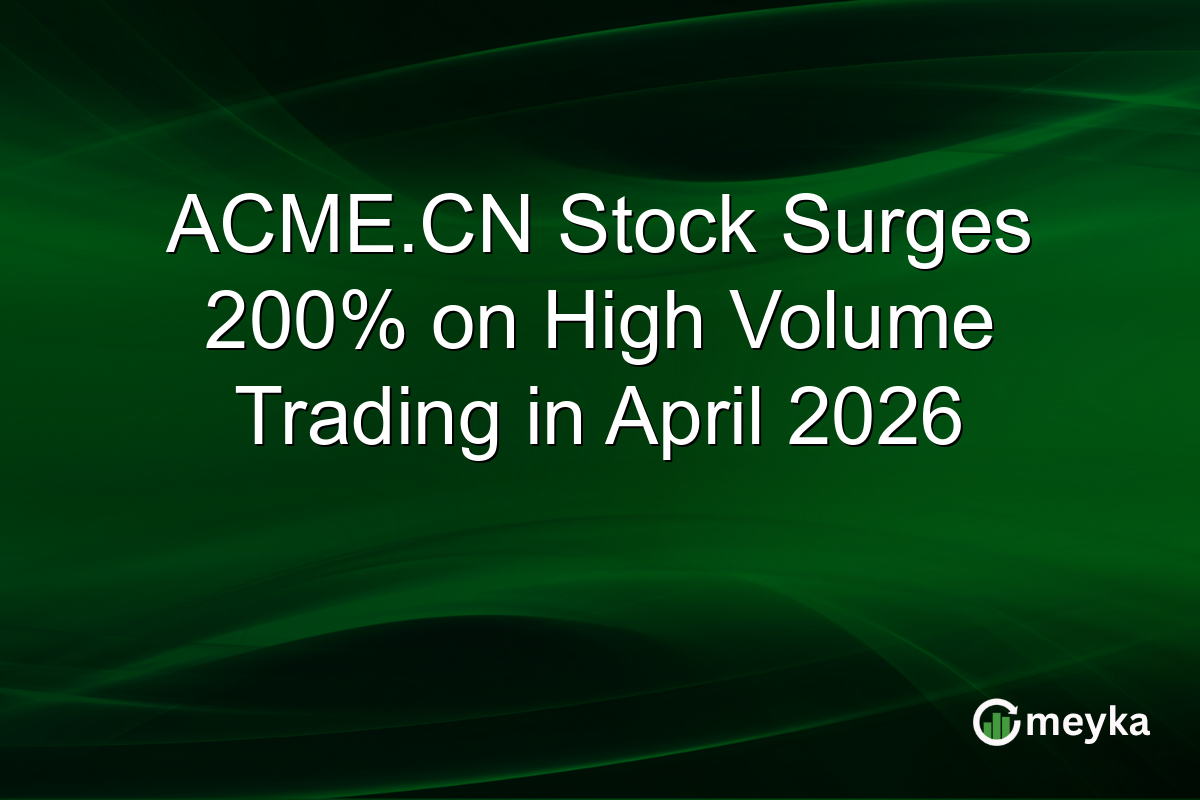 ACME.CN Stock Surges 200% on High Volume Trading in April 2026