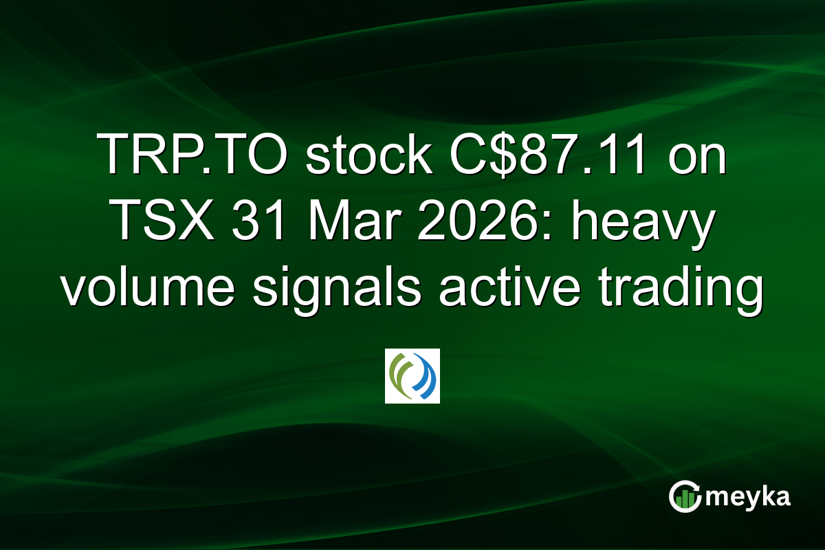 TRP.TO stock C$87.11 on TSX 31 Mar 2026: heavy volume signals active trading