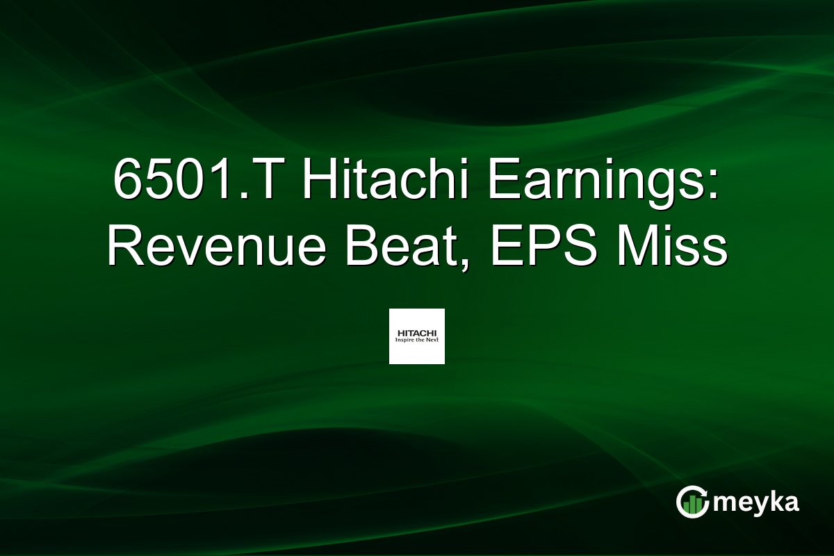 6501.T Hitachi Earnings: Revenue Beat, EPS Miss