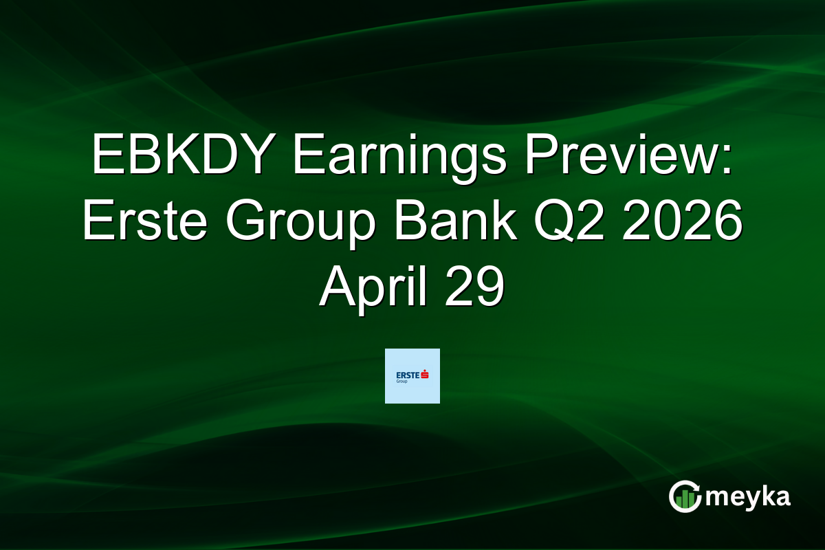 EBKDY Earnings Preview: Erste Group Bank Q2 2026 April 29