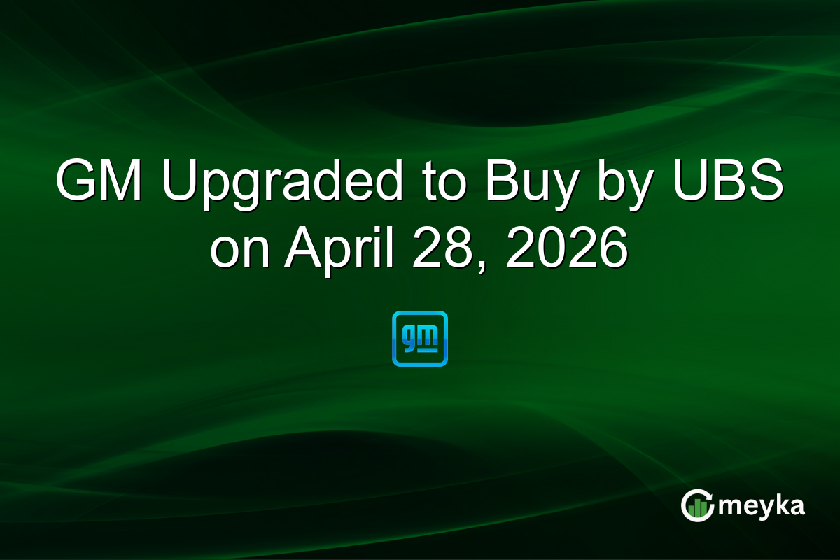 GM Upgraded to Buy by UBS on April 28, 2026