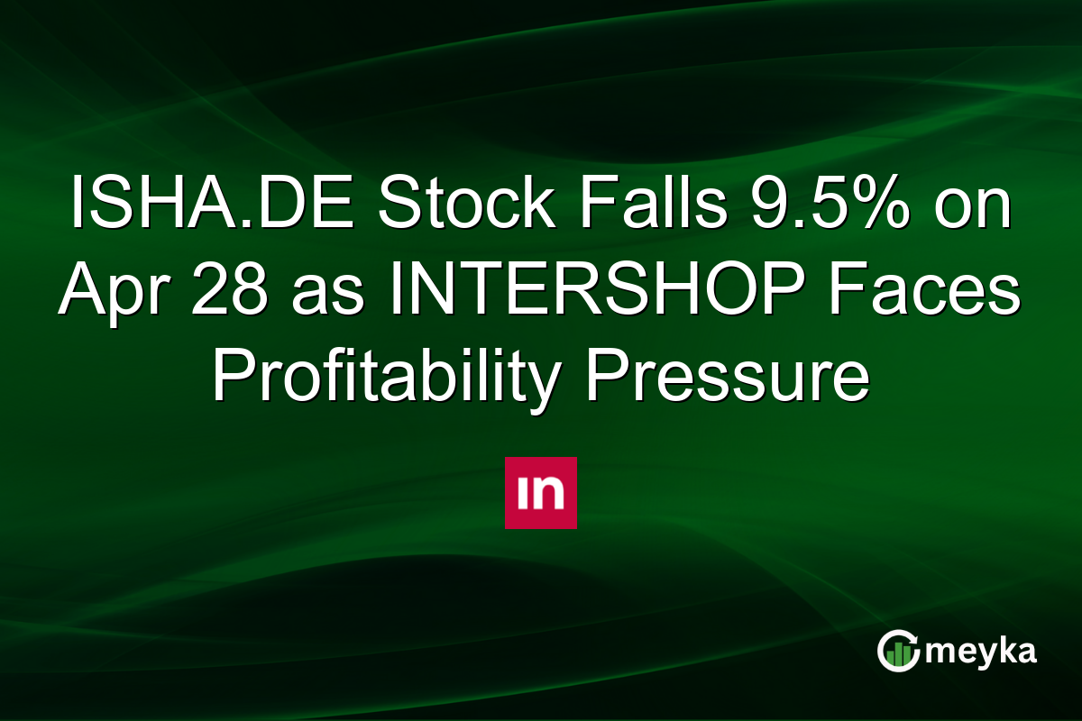 ISHA.DE Stock Falls 9.5% on Apr 28 as INTERSHOP Faces Profitability Pressure