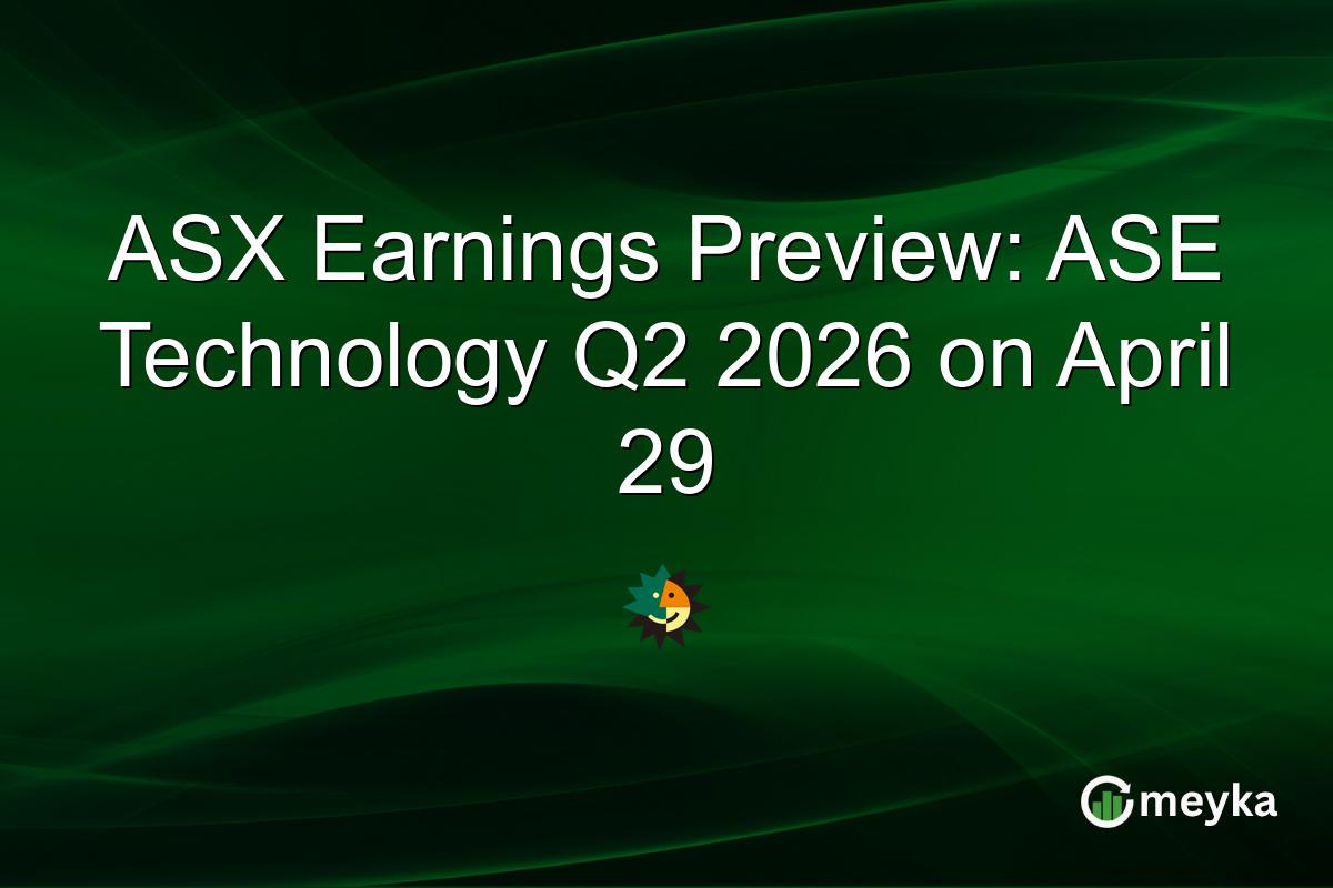 ASX Earnings Preview: ASE Technology Q2 2026 on April 29