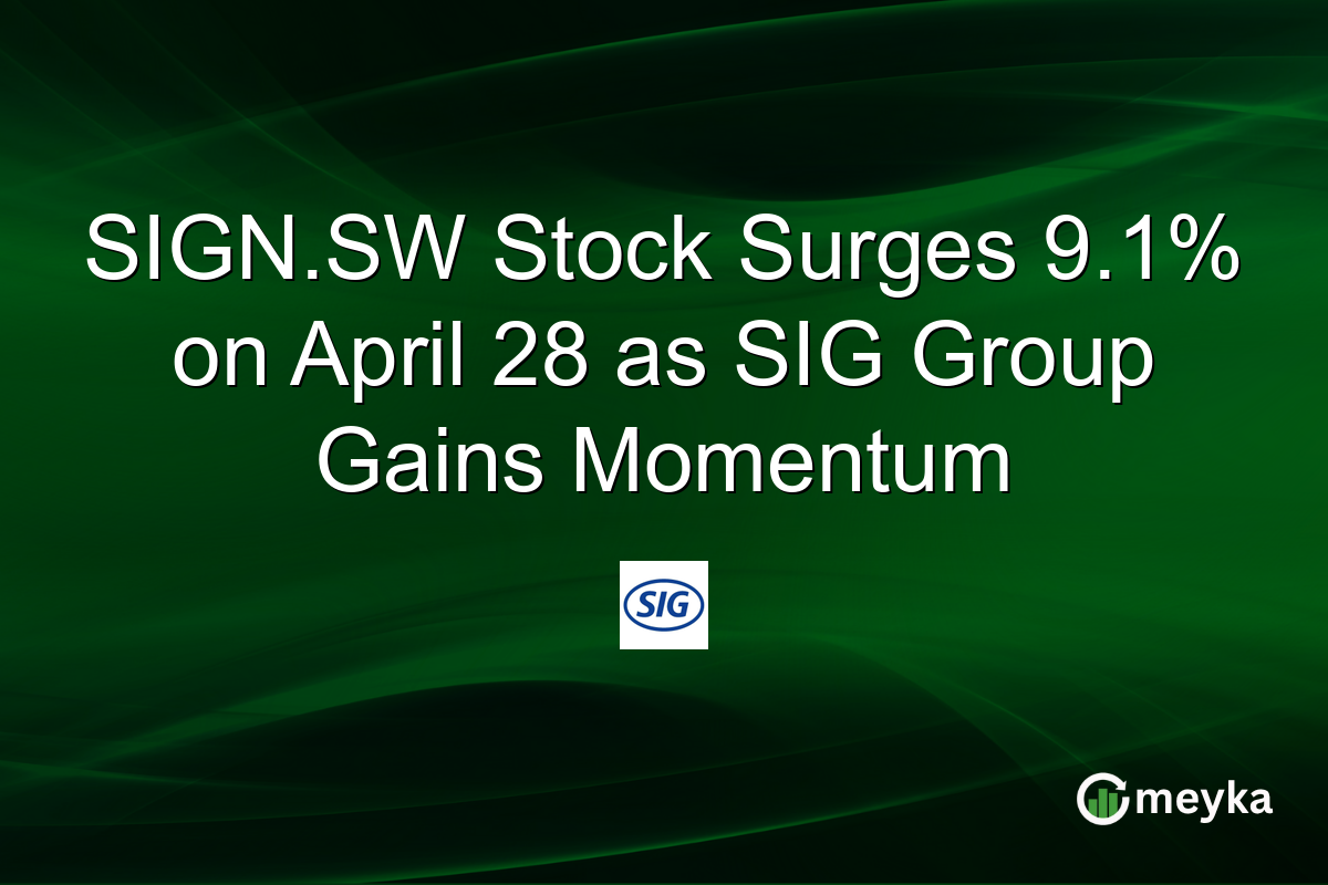 SIGN.SW Stock Surges 9.1% on April 28 as SIG Group Gains Momentum