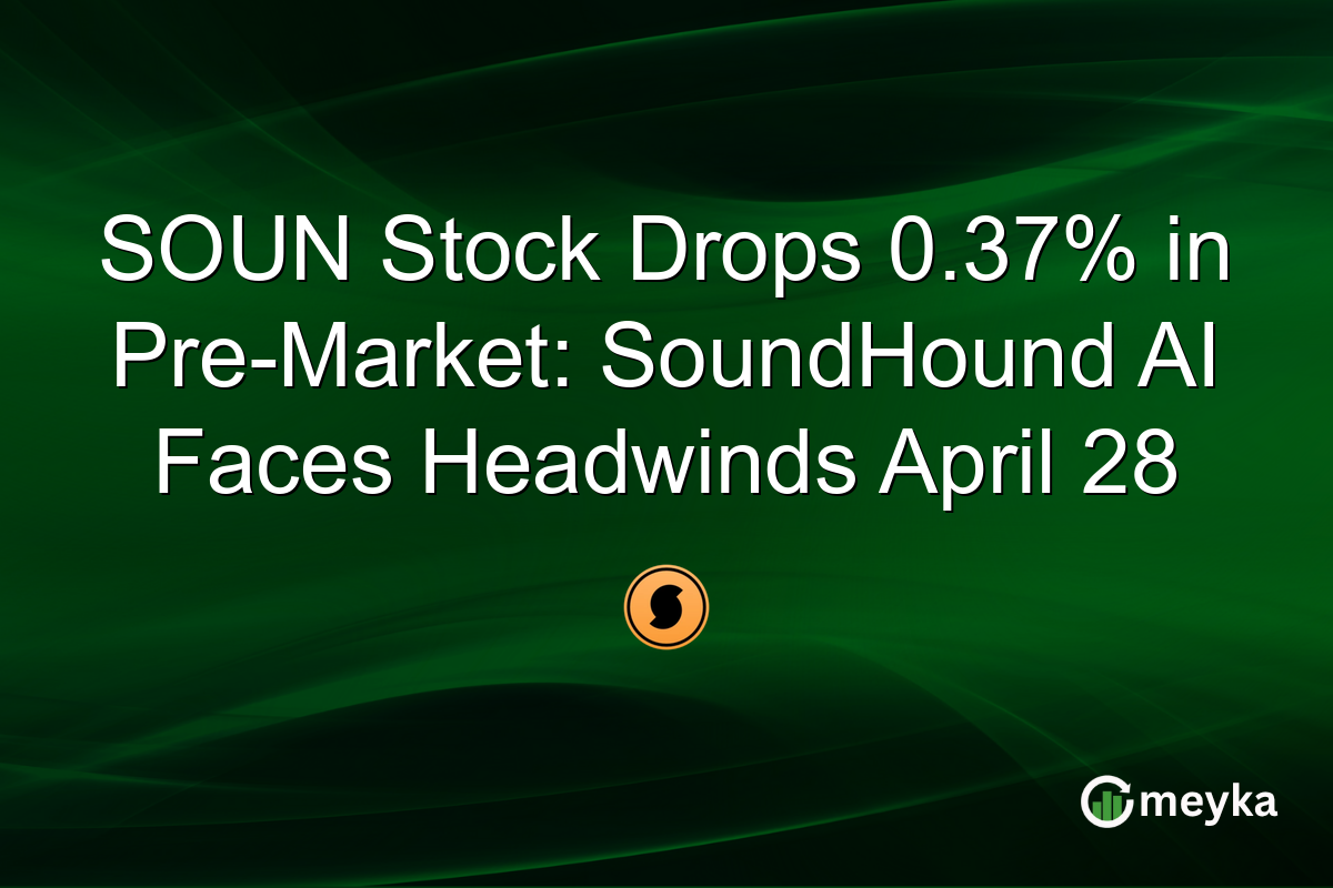 SOUN Stock Drops 0.37% in Pre-Market: SoundHound AI Faces Headwinds April 28