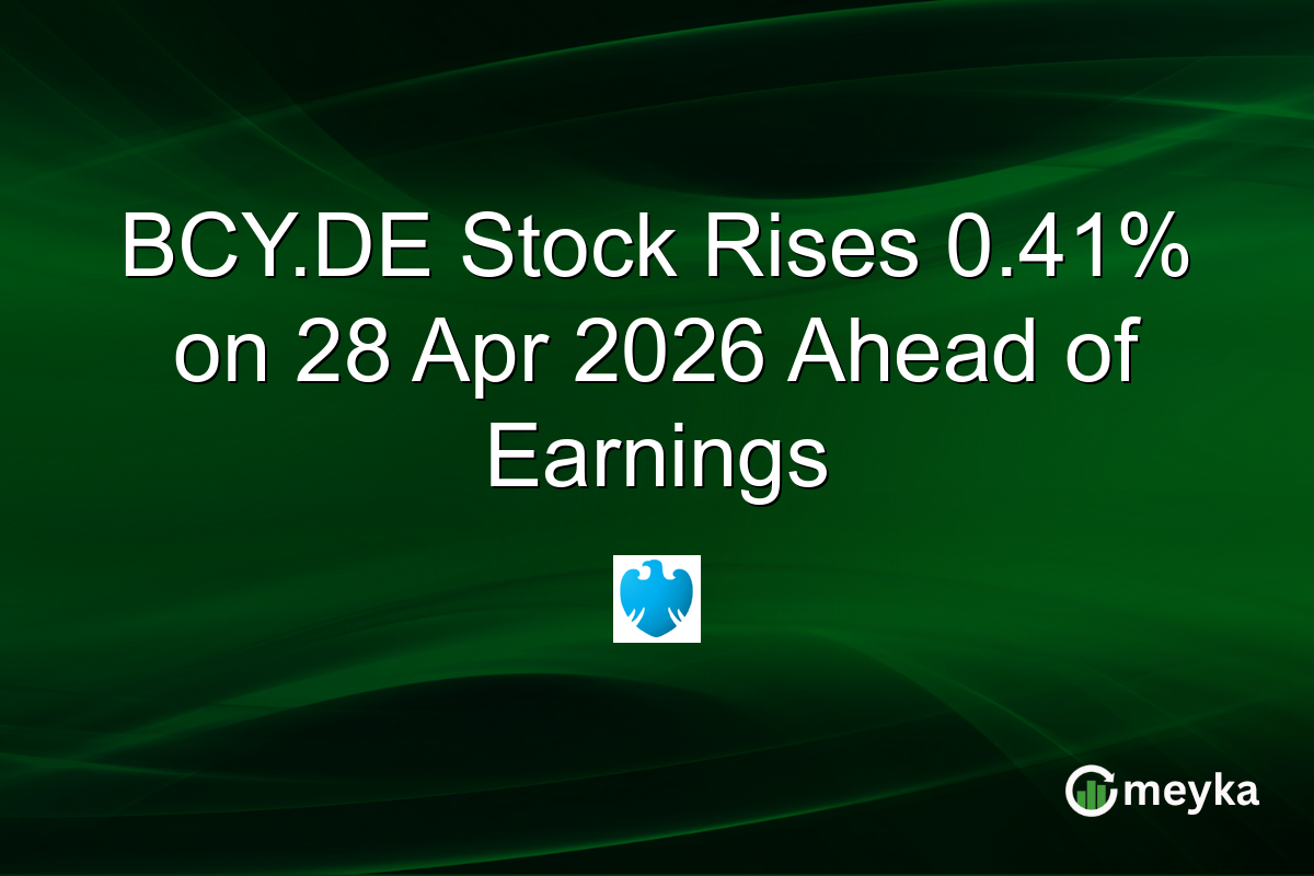 BCY.DE Stock Rises 0.41% on 28 Apr 2026 Ahead of Earnings