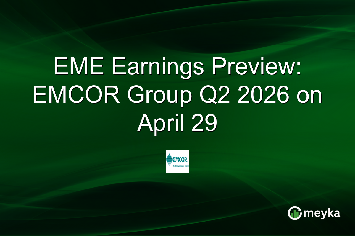 EME Earnings Preview: EMCOR Group Q2 2026 on April 29