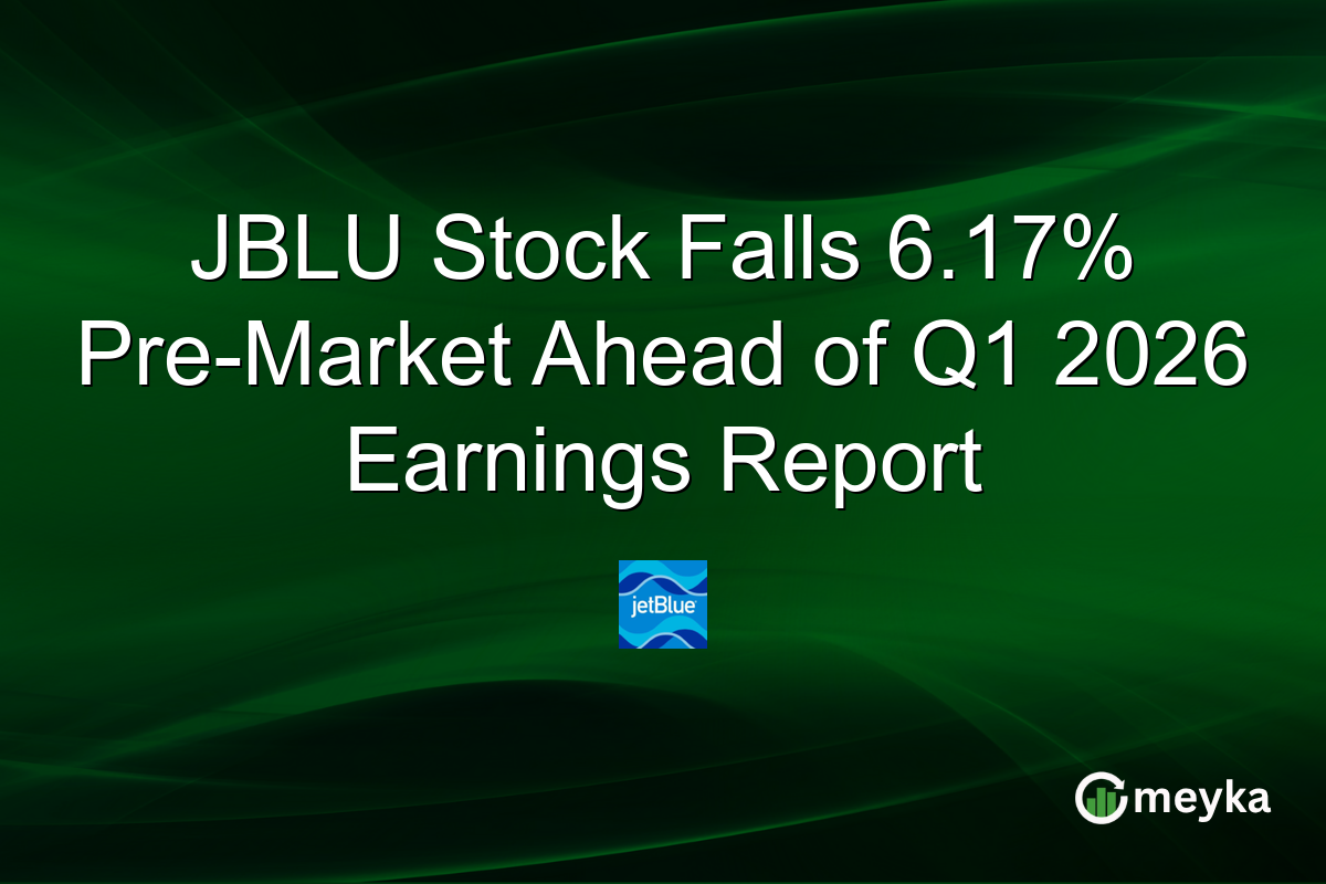 JBLU Stock Falls 6.17% Pre-Market Ahead of Q1 2026 Earnings Report