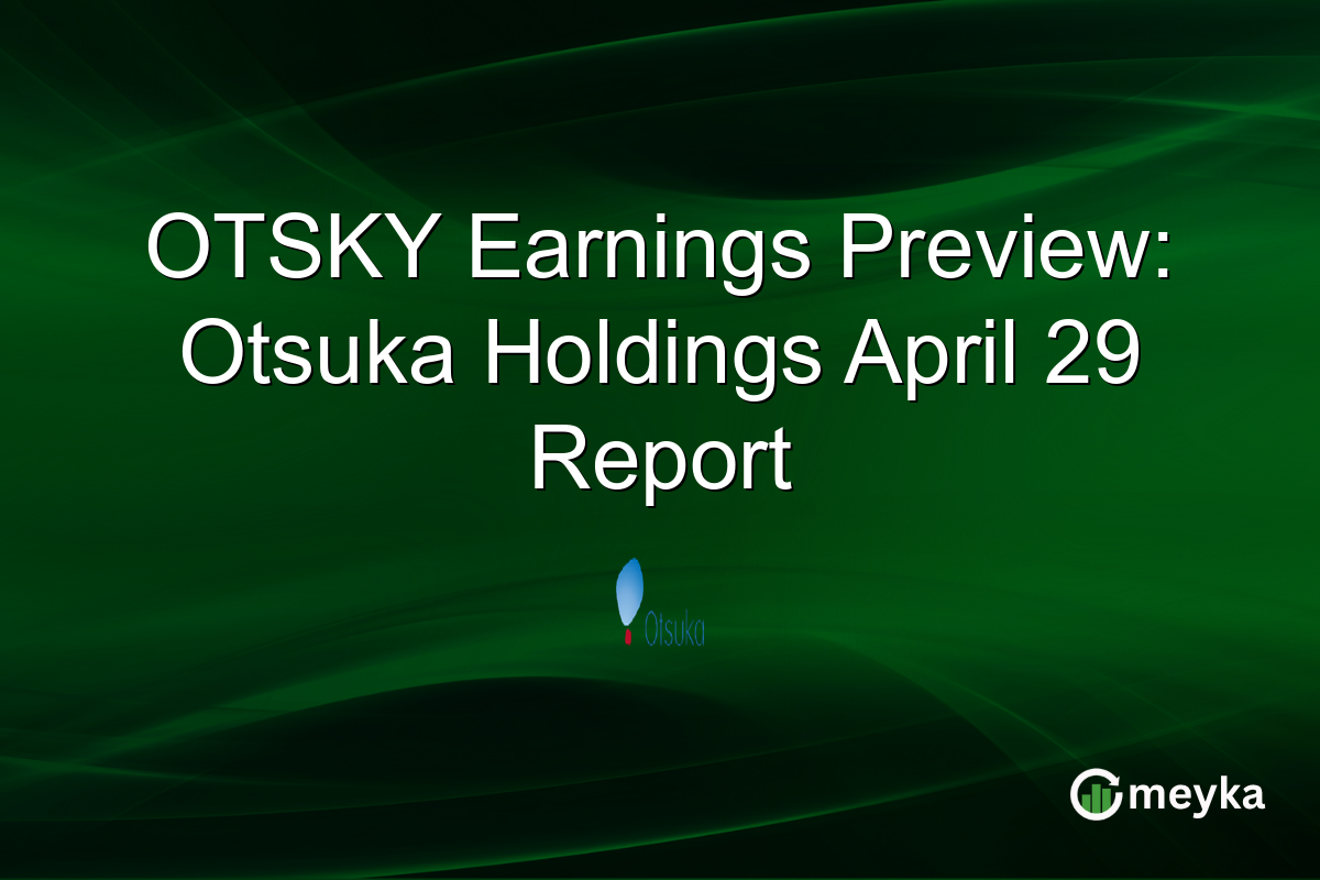 OTSKY Earnings Preview: Otsuka Holdings April 29 Report