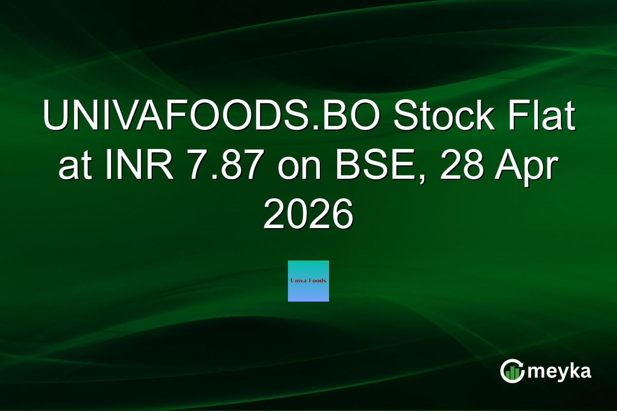 UNIVAFOODS.BO Stock Flat at INR 7.87 on BSE, 28 Apr 2026